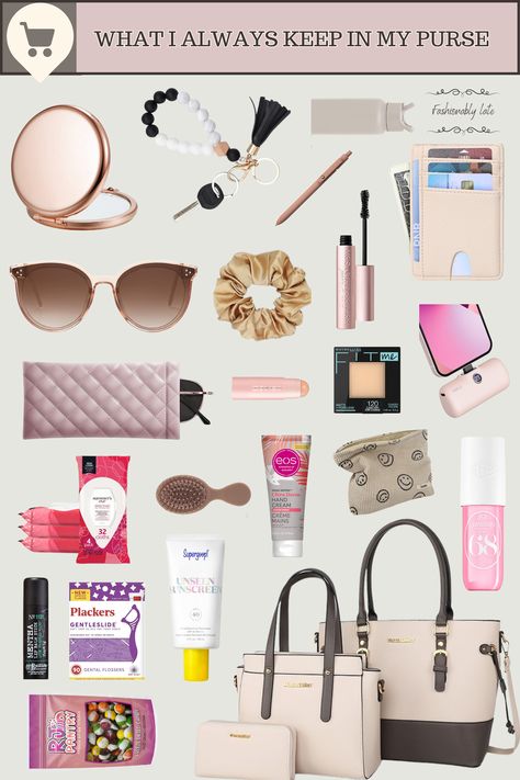 Here's a list of essential Amazon products that I always keep in my purse. What are your favorite products you can't leave the house without!? his site contains Amazon affiliate links, and I may receive a commission if you decide to make a purchase through them. Happy shopping! #RetailTherapy#OnlineShopping#MustHaves What To Put In Your Purse, In My Purse, Purse Essentials, My Purse, What In My Bag, Purse Organization, Amazon Products, Retail Therapy, Affiliate Links