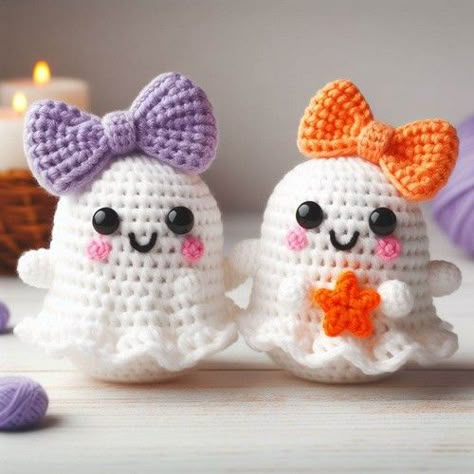 How to Crochet Ghost Amigurumi (Step-by-Step Pattern) Crochet Halloween Amigurumi Patterns, Crochet Pumpkin Doll Pattern Free, No Sew Halloween Crochet Patterns, Sweet Softies Amigurumi, Cute Halloween Amigurumi, Cute Ghost Crochet Pattern Free, Large Crochet Ghost Pattern Free, Crochet Ghost Keychain Free Pattern, Cute Halloween Crochet Patterns