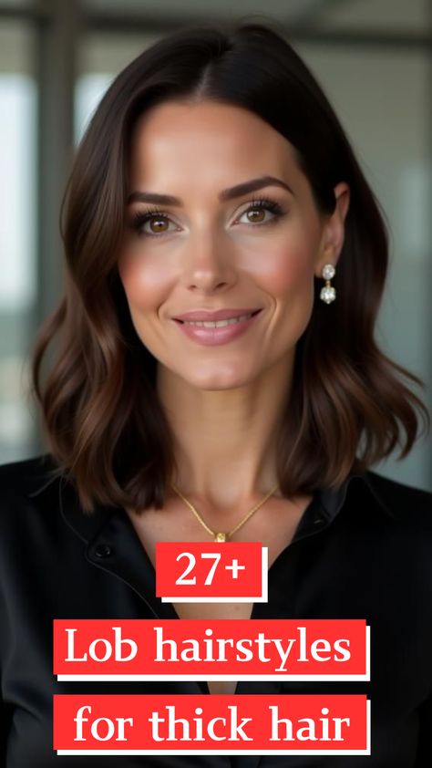 Get inspired by these 27 lob hairstyles for thick hair. Whether you're into thick wavy haircuts or modern mullet styles, there’s something for everyone. Try a long layered bob or shoulder-length waves to add some movement and flair. Classic Lob Haircut, Lob Hairstyles For Thick Hair, Collarbone Length Hairstyles, Thick Wavy Haircuts, Asymmetrical Lob, Mullet Styles, Wavy Lob Haircut, Layers Tutorial, Butterfly Bob