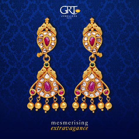 Wow! Get ready to hear whispers all around, when you #accessorize with these #classy #antique #jhimikis! - #mesmerising #extravagance - #Antique #Gold #Ethnic #Earrings #Jewellery #Vintage #Collection Grt Jewellers, Gold Jewellry, Jewellery Vintage, Ethnic Earrings, Neck Piece, Earrings Gold, Get Ready, Antique Gold, Vintage Collection