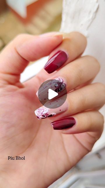 Piu Bhol on Instagram: "Easy Marble Nail Art Design 💅 
#nailart #nailpolish #nailart_piu #nailsdesign #nails" Marble Art Nail Design, Easy Marble Nails, Nailart Marble, Marble Nail Art Designs, Marble Nails Design, Marble Nail Designs, Marble Nail Art, Marble Art, Marble Nails