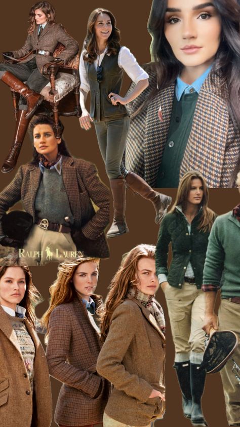 Equestrian style English Preppy Style Women, English Preppy Style, British Old Money Outfits, Equestrian Inspired Outfits, English Woman Outfit, Sloan Ranger Style, Old Money Western Aesthetic, Equestrian Chic Fashion, Equestrian Outfits Casual