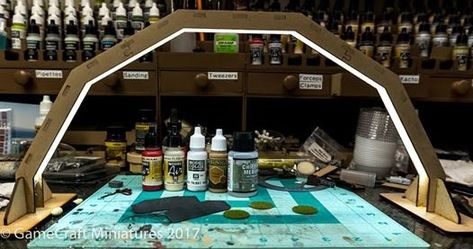 Hobby Station, Workbench Light, Paint Rack, Woodworking Tools Router, Painting Station, Hobby Desk, Woodworking Tools Storage, Vallejo Paint, Antique Woodworking Tools