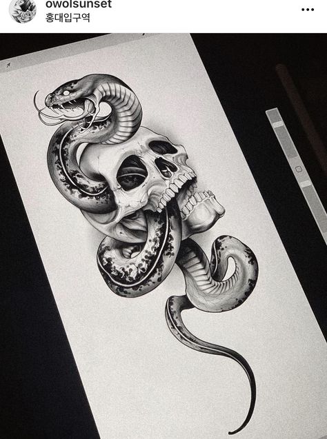 Snake And Dagger Tattoo, Mouth Tattoo, Lion Art Tattoo, Cobra Tattoo, Serpent Tattoo, Skull Sleeve Tattoos, Skull Sleeve, Japan Tattoo Design, Snake Tattoo Design