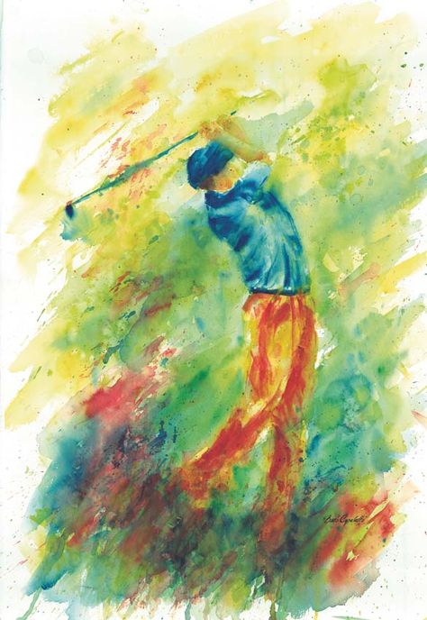 Golf Paintings, Golf Decorations, Golf Jokes, Golf Crafts, Golf Painting, Art Presents, Golf Cards, Golf Decor, Golf Art