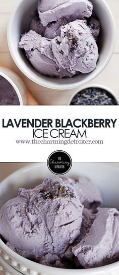 Lavender Blackberry Ice Cream: Tart blackberries are paired with fragrant lavender in this gorgeous springtime ice cream. Ice Cream Tart, Blackberry Ice Cream, Coconut Dessert, Lavender Recipes, Cream Tart, Dessert Aux Fruits, Brownie Desserts, Homemade Ice Cream Recipes, Ice Cream Popsicles