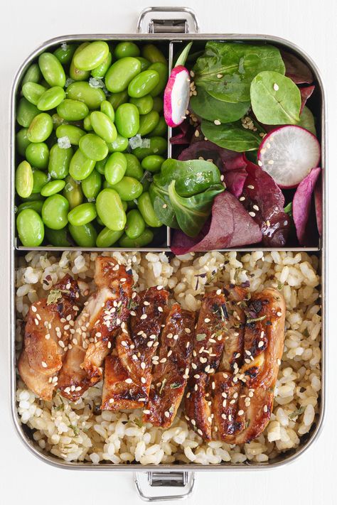 Bento Box Dinner, Bento Lunch For Adults, Bento Box Ideas Aesthetic, Asian Packed Lunch, Bento Bowl Recipes, Grown Up Bento Box Lunch, Bento Box Easy, Bento Meal Ideas, Simple Lunchbox Ideas