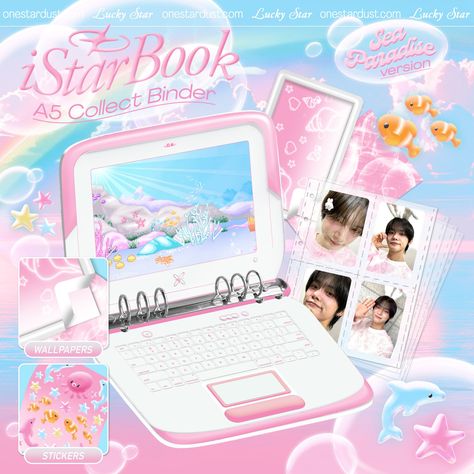 SHIP MID AUGUST!  *SELF-ASSEMBLY IS REQUIRED* Introducing (finally) our iStarBook! We've teased this design in the past and I'm so excited to finally launch this project!  DETAILS: ⟡ A5 Binder, Made of Acrylic, ⟡ Self-Assembly is Required!  INCLUSIONS: ⟡ Double-sided Collect Pages (10 each), Wallpaper (2 each), Screenframe sticker (1 each), Sticker sheet & Sample of our StarDiary Pages! Photocard Binder Deco, Collectbook Kpop, Photocard Collection Binder, Kpop Photocards Printable, Cute Binder, Kpop Binder, Purple Poster, Binder Journal, Photocard Collection