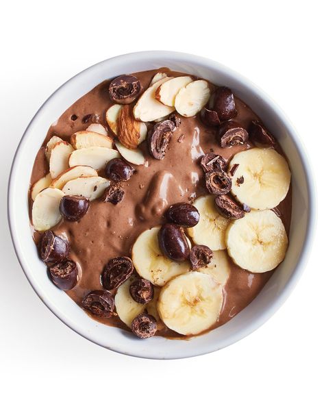 Coffee Smoothie Bowl Recipe, Coffee Specials, Dessert Pairing, Bliss Bowls, Coffee Protein Smoothie, Dr Ideas, Mango Smoothie Bowl, Chocolate Covered Espresso Beans, Breakfast Smoothie Bowl