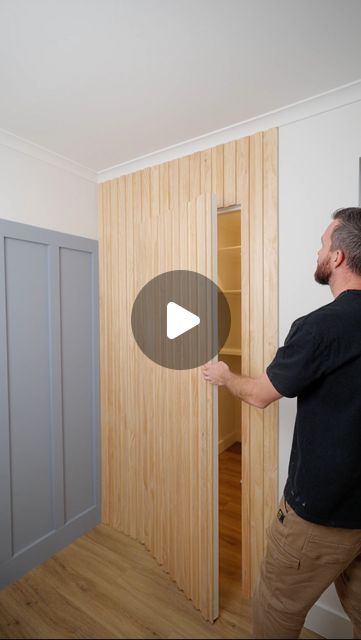 Luke Moore on Instagram: "Making a hidden panel door, here’s how you can do it with everything from @bunnings #bunningsinspo #diy #diyprojects" Hidden Panel Door, Bunnings Diy, Bead Board, Panel Door, Panel Doors, You Can Do, Do It, Diy Projects, Garage