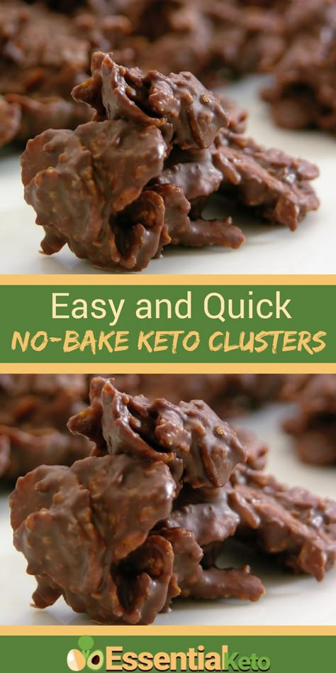 These No Bake Almond and Coconut Clusters are quick and easy to make. They are delicious and the perfect keto snack when you really need some sweetness... #keto #KetoCookies #KetoSnacks Fedtforbrændende Mad, Coconut Clusters, Postre Keto, Keto Candy, Keto Treats, Desserts Keto, Keto Pancakes, Keto Snack, Low Carb Sweets