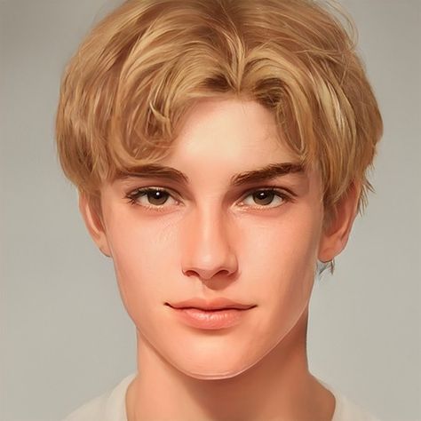 Artbreeder Boy Blonde, Blonde Hair For Hazel Eyes, Boy Hair Drawing, Blonde Brown Eyes, Pale Blonde Hair, Brown Eye Boys, Pelo Cafe, Blonde Hair Green Eyes, Blonde Hair Boy