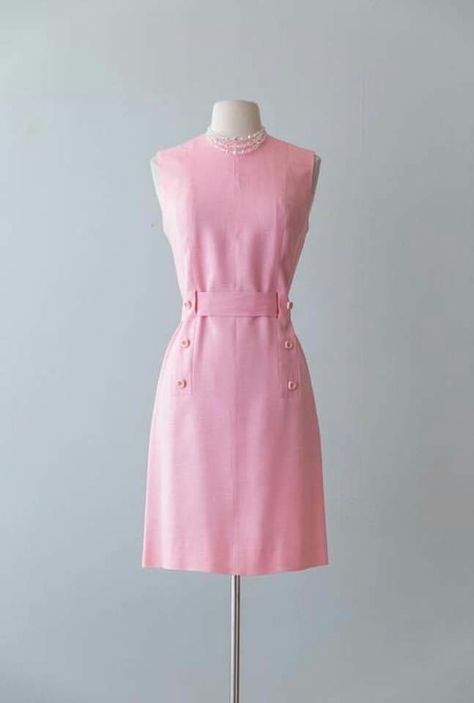 1960s Fashion Dress, Mod Shift Dress, 1960s Dresses, 1960 Dress, Linen Shift Dress, Dress With Buttons, Vintage Dresses 1960s, 1960s Dress, Pastel Outfit