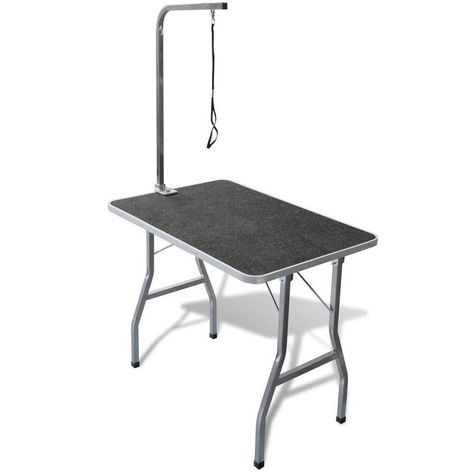 Cheap Small Dog Grooming Table: 5 Steps (with Pictures) Dog Grooming Table, Grooming Table, Dog Insurance, Cheap Dogs, Copper Pipe, Pet Safety, Black Table, Cat Pet Supplies, Wood Dust