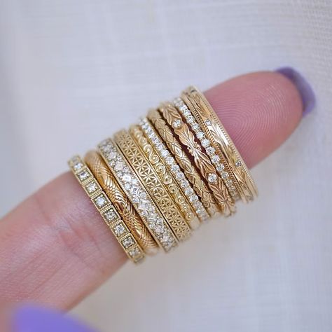 Dreaming of Art Deco texture? Our vintage-inspired wedding rings are the ultimate blend of timeless elegance and modern flair. Perfect for stacking or standing solo, these rings elevate any bridal set. Whether you’re upgrading your look or picking out something special, these Art Deco beauties are sure to steal the show. 💍✨ Ready to create your dream stack? Shop our collection today and let us know which one is your favorite! 💕 #uniqueengagementring #vintageinspiredengagementring #engagemen... Art Deco 14k Yellow Gold Rings, Art Deco 14k Gold Ring With Polished Finish, Collectible Art Deco Engraved Yellow Gold Ring, Art Deco Texture, Vintage Inspired Wedding Rings, Yellow Gold Engraved Ring, Art Deco, Collectible, Collectible Art Nouveau Yellow Gold Ring, Bridal Sets, Unique Engagement Rings