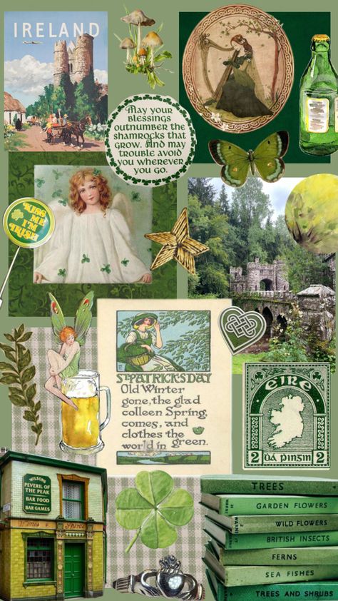 Collage Wallpaper, St Patricks, St Patricks Day, Collage, Green