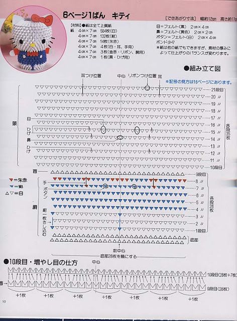 3d Origami Diagram, Hello Kitty Origami, Origami Koi Fish, 3d Origami Tutorial, 3d Templates, Origami Yoda, Origami Diagrams, Origami And Quilling, Origami For Beginners