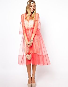 <3 love <3 at <3 first <3 sight <3 Sheer Overlay Dress, Long Sleeve Smock Dress, Meadham Kirchhoff, Smocked Dresses, Sheer Overlay, Fairytale Dress, Overlay Dress, John Galliano, Spice Girls