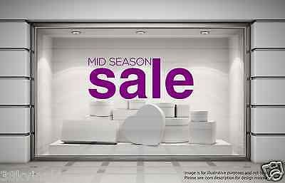 MID SEASON SALE Shop Window Sticker Retail Display Decoration Vinyl Decal Sale Signage, Shop Window Stickers, Retail Signage, Sale Windows, Window Display Design, Shop House Ideas, Shop Window Design, Shop Front Design, Shop Window Displays