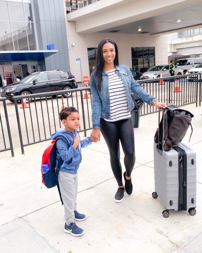 Travel Style, Airport Style, Airport Outfit, Travel OOTD, ootd, travel, suitcase, luggage deals, Spanx Faux Leather Leggings, Spanx Leggings Travel Style Airport, Travel Ootd, Millennial Mom, Outfit Travel, Airport Look, Travel Suitcase, By Plane, Boys Nike, Mom Blogger