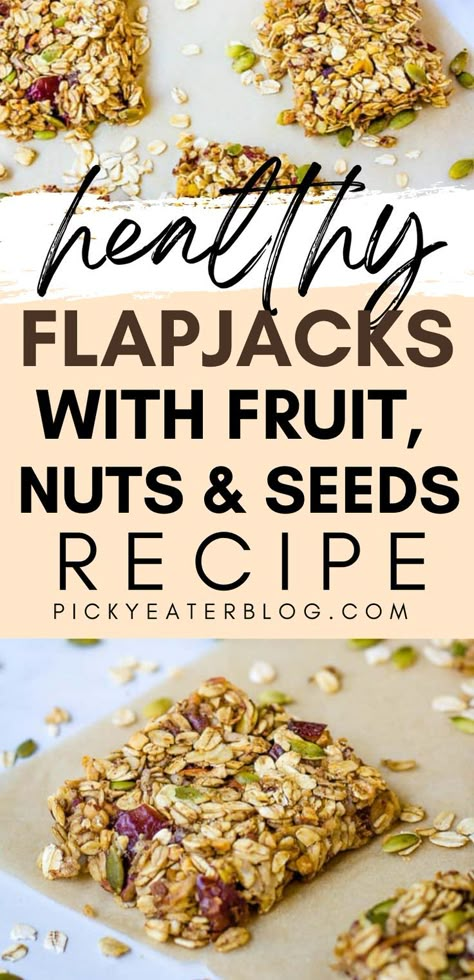 Healthy Breakfast Flapjack, Healthy Flapjacks Low Calorie, Sugar Free Flapjack Recipe, Gluten Free Flapjack, Healthy Flapjack Recipe Low Calorie, Protein Flapjacks Healthy, Homemade Flapjacks Recipes, Healthy Breakfast Bars Recipes Oats, Gluten Free Flapjack Recipe