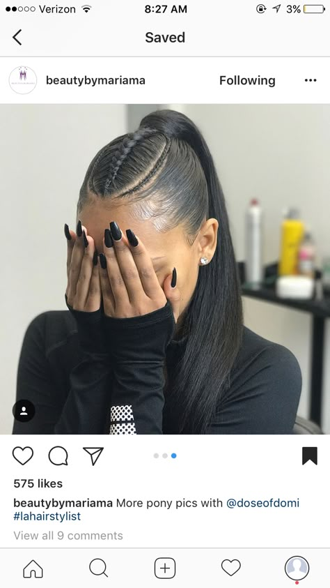 Weave Ponytail Hairstyles, High Ponytail Hairstyles, Weave Ponytail, Sleek Ponytail Hairstyles, Black Ponytail Hairstyles, Braided Ponytail Hairstyles, Summer Hairstyles For Medium Hair, Hair Ponytail Styles, Cornrow Hairstyles