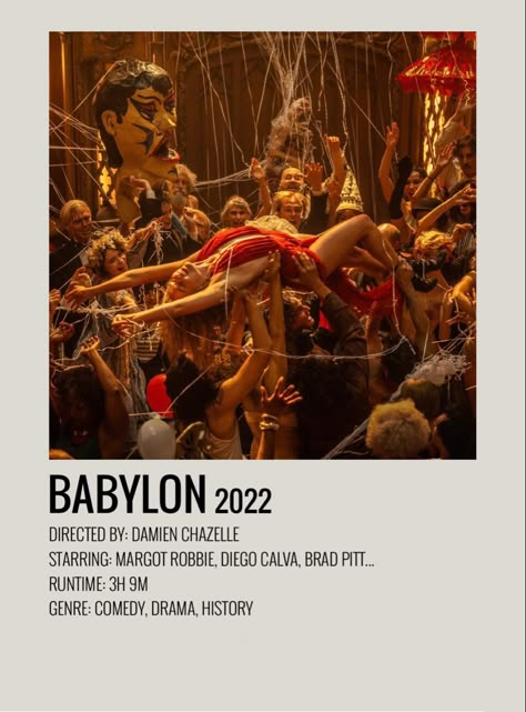 Precious Movie, Babylon 2022, Babylon Movie, Movie Poster Room, Damien Chazelle, Movies To Watch Teenagers, Iconic Movie Posters, Movie Wall Art, Girly Movies