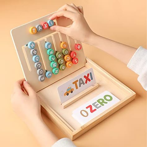 Sissy Qr's Amazon Page Wooden Alphabet Puzzle, Abc Puzzle, Word Boxes, Letter Games, Montessori Baby Toys, Alphabet Puzzles, Logic Games, Learning Abc, Wooden Alphabet