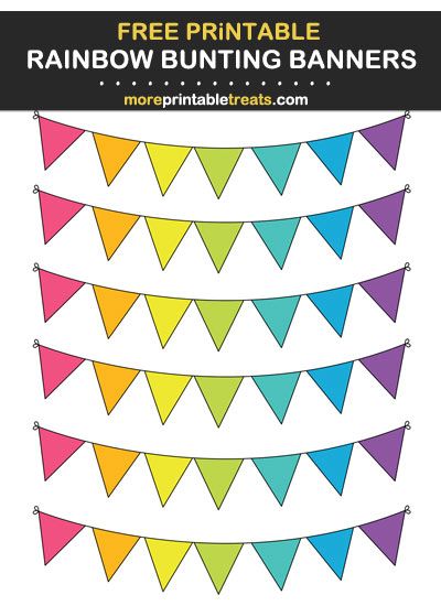 Rainbow Bunting Banners Cut Outs Banner Clip Art, Rainbow Bunting, Banner Gif, Pony Birthday, Baby Birthday Cakes, Rainbow Theme, Printable Banner, Class Decoration, Bunting Banner