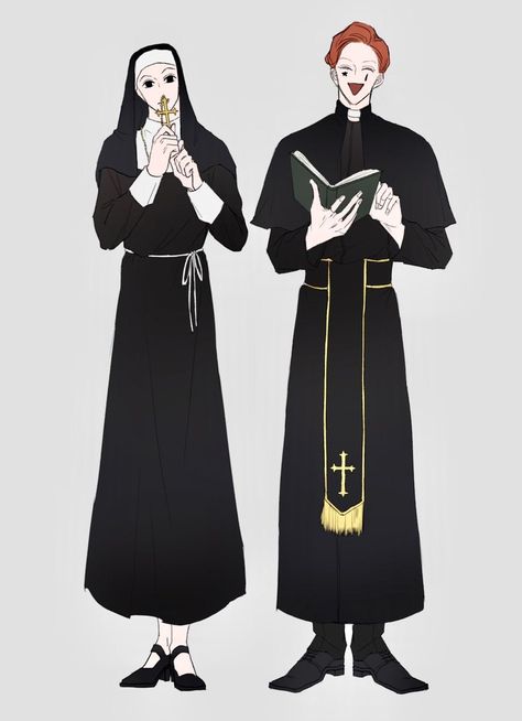 Male Nun Outfit, Nun Clothes, Priest Outfit, Nun Outfit, Scp 049, Cosplay Outfits, Character Outfits, Character Design Inspiration, Pose Reference