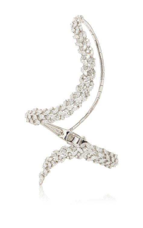 Never Beyond Hand Bracelet by YEPREM for Preorder on Moda Operandi Bangles Silver, Expensive Jewelry Luxury, Bracelets Silver, Jewelry Bracelets Silver, Jewellery Silver, Hand Bracelet, Expensive Jewelry, Hinged Bracelet, Eye Jewelry