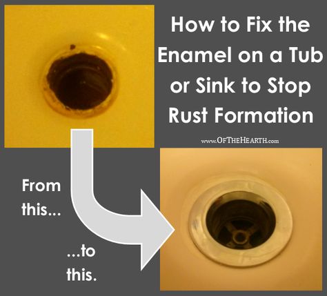 Does rust keep forming in an area of damaged enamel on your tub or sink? Here’s an easy way to repair the enamel so rust stops forming. Porcelain Tub, Tax Free Weekend, Bathtub Repair, Eggs Toast, Sink Repair, Philly Steak, Drain Repair, Ground Beef Casserole Recipes, Cooking Pizza