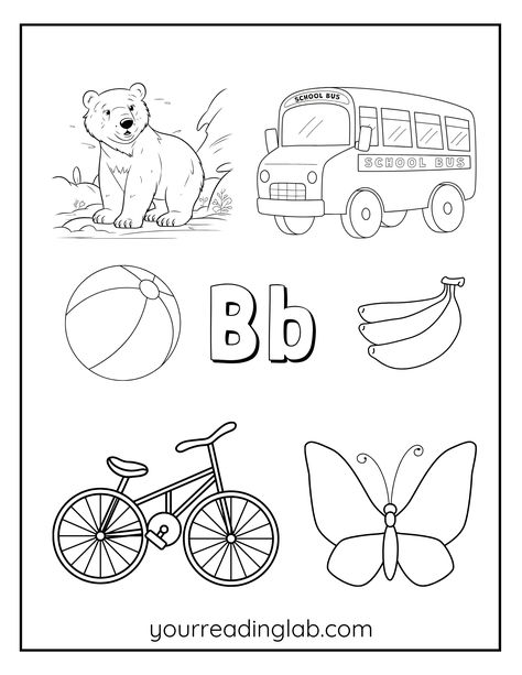 letter b worksheet Letter B Worksheets For Kindergarten, Letter B Worksheets For Preschool, Letter B Worksheet, B Activities, Bears And Balloons, B Worksheet, Reading Lab, Letter B Coloring Pages, Letter A Words