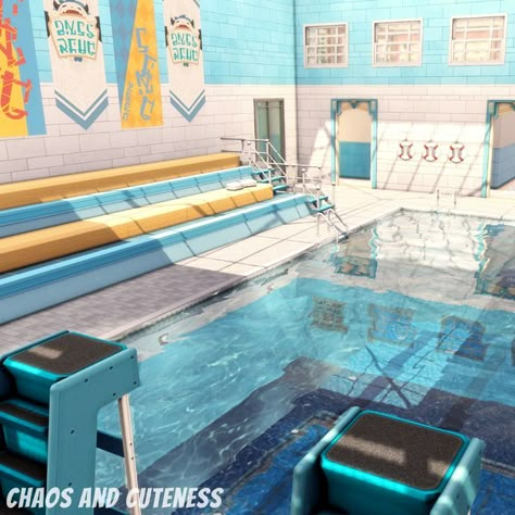 I knew when it came time to create the interior of this high school that I really wanted to include a pool. Who's ready to jump in? 💦 Click to check out the speed build video! #sims #thesims #thesims4 #sims4 #thesims4highschoolyears #sims4highschool years #sims4speedbuild #highschool #pool #indoorpool #highschoolpool #highschoolyears #sims4build #sims4builds #thesims4build #thesims4builds #sims4building #thesims4building #sims4highschoolbuilding sims4highschoolbuild #sims4highschoollot Sims 4 Drinking Fountain Cc, Sims 4 Highschool Floorplan, Sims 4 High School Years House, Sims 4 High School Layout, Sims School Building, Sims 4 Pool Build, Sims 4 Bleachers, Highschool Years Sims 4, Sims 4 High School Ideas