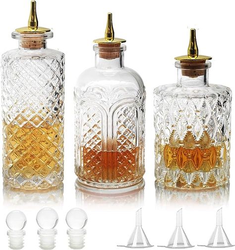 Amazon.com: Suprobarware Bitters Bottle for Cocktails - Glass Dasher Bottles with Dash Tops, Great for Bartender,Home Bar : Home & Kitchen Tincture Bottles, Cocktail Bitters, Bar Tool Set, Glass Bottles With Corks, Cocktail Set, Vintage Bottle, Mini Vase, Kitchen Gift, Bar Top