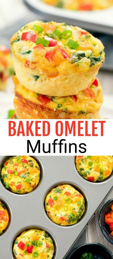 Baked Omelette Muffin, Mini Breakfast Omlets, Egg Omelette Muffins, Make Ahead Omelettes Mini Omelets, Muffin Pan Omelets, Omlet Cups Breakfast Muffins, Omelette Muffins Breakfast, Muffin Eggs Bake, Muffin Omelette Recipe