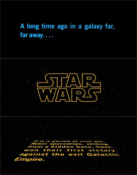 Star Wars opening crawl and titles - Fonts In Use Star Wars Title, Star Wars Opening, Star Wars Font, Art Of The Title, Star Wars 1977, Title Font, Star Wars Logo, Star Wars Film, Film Star