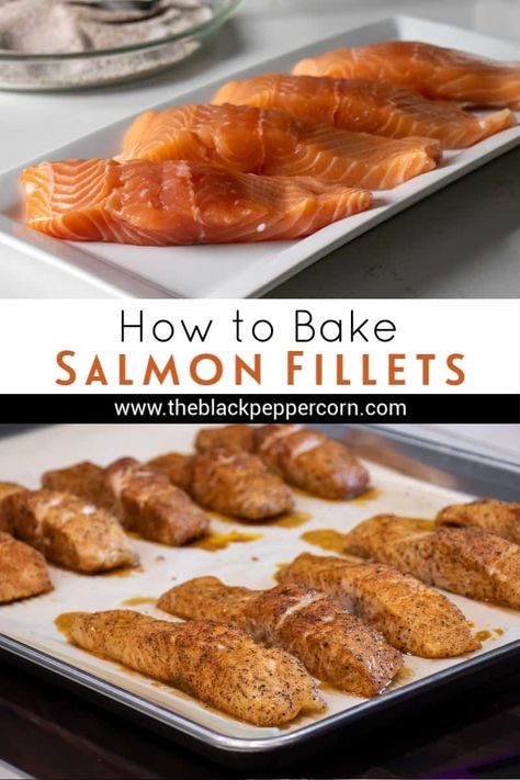 Oven Baked Salmon Fillet, Baked Salmon Steak, Salmon Filet Recipe, How To Bake Salmon, Baked Salmon Filets, Salmon Oven, Simple Baked Salmon, Salmon In The Oven, Cooking Salmon Fillet