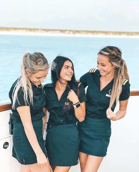 Stewardess Uniform, Christmas Cruises, Vacation Locations, Yacht Life, Below Deck, Super Yachts, Luxury Yachts, Dream Job, Cruise Ship