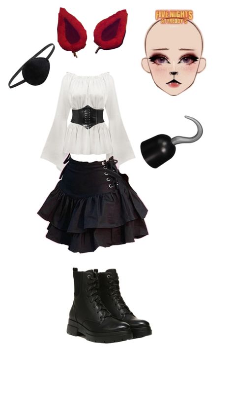 Yarrr Foxy Halloween Costume, Foxy Inspired Outfit, Fnaf Foxy Cosplay, Foxy Costume, Foxy Fnaf, Fnaf Foxy, Fnaf Cosplay, Closet Cosplay, Cosplay Outfits