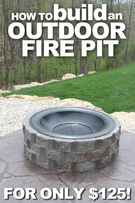 Great ideas for DIY outdoor summer projects! Diy Fire Pit Ideas, Building A Patio, Patio Fire Pit, Magic Garden, Diy Fire Pit, Fire Pit Patio, Have Inspiration, Backyard Fire, Diy Pergola