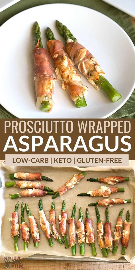 Prosciutto Wrapped Asparagus With Cheese, Wrapped Asparagus Prosciutto, Bacon Wrapped Asparagus With Cream Cheese, Asparagus Prosciutto Appetizer, Procuttio Wrapped Asparagus, Asparagus Appetizers Easy, Procuitto Recipes Appetizers, Asparagus Wrapped In Prosciutto, Baked Prosciutto