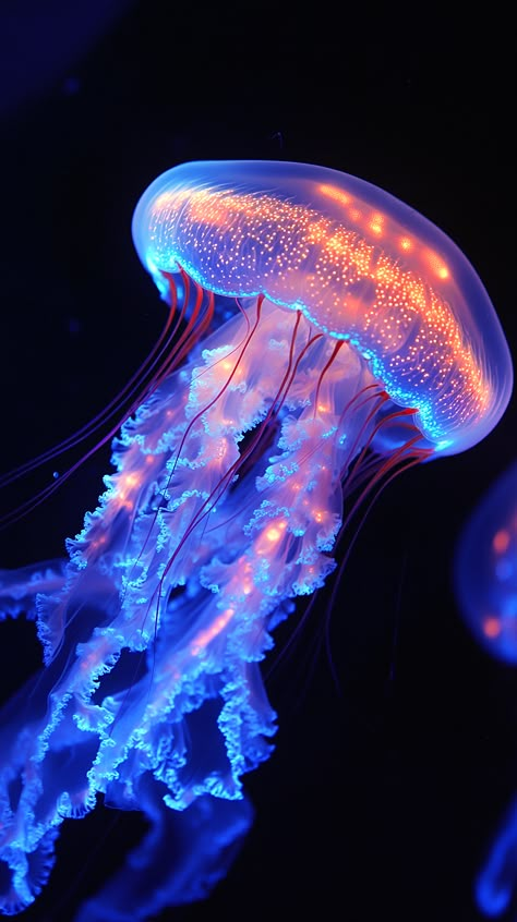 Sea Creatures Photos, Colourful Sea Creatures, Hot Glue Jellyfish, Pretty Sea Creatures, How To Make Jellyfish, Sea Creatures Photography, Jellyfish Pretty, Jellyfish Real, Iridescent Jellyfish