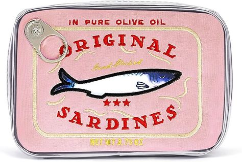 Amazon.com: Cessfle Canned Sardines Makeup Bag, Funny Sardine Tin Fish Cosmetic Bag, Creative Cute Makeup Bag Kawaii Pencil Case Pouch, Coquette Make up Pouch for Women : Clothing, Shoes & Jewelry Kawaii Pencil Case, Tin Fish, Sardine Tin, Canned Sardines, Mom Gifts From Daughter, Kawaii Pencil, Cute Makeup Bag, Coquette Makeup, Canned Fish