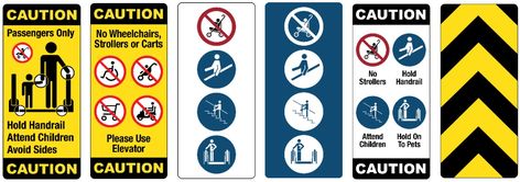 Escalator Safety Deck Guards and Caution Signage – KONE Spares USA Safety Signage, Layered Vinyl, Sign Materials, High Gloss, Icon Design, Tower, Signs, Health, Quick Saves