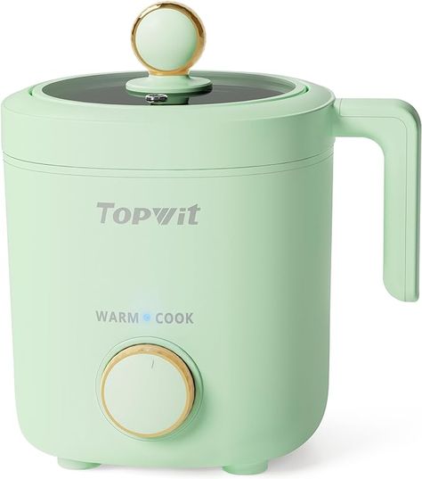 Amazon.com: TOPWIT Rice Cooker Small, 2-Cups Uncooked, 1.2L Mini Rice Cooker with Non-stick Coating, BPA Free, Portable Rice Maker with One Touch & Keep Warm Function, Green: Home & Kitchen Small Rice Cooker, Mini Rice Cooker, Rice Maker, Oatmeal Porridge, Variety Store, Cooking White Rice, Rice Cookers, Slow Cookers, Cooking Appliances