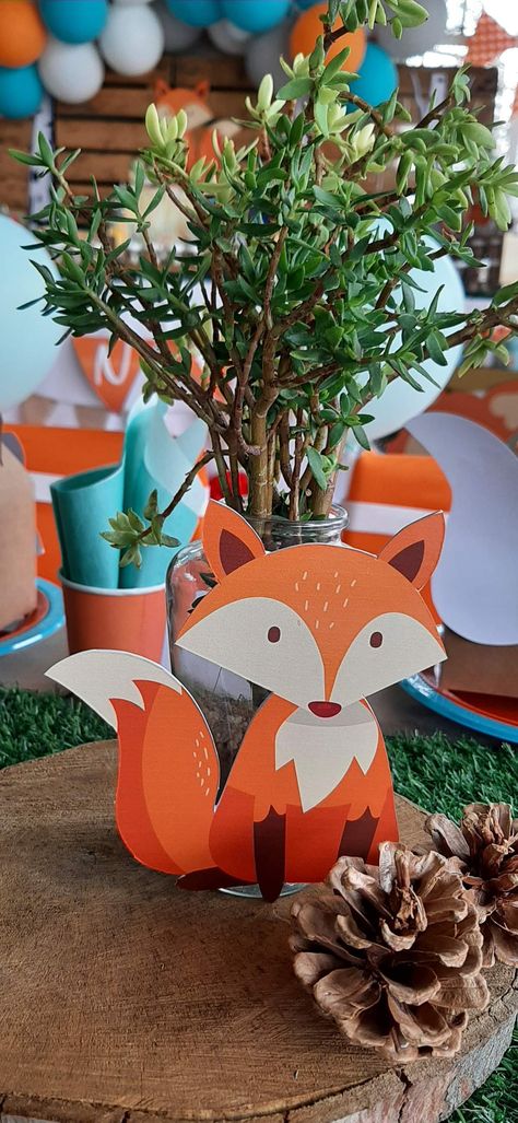 Fox Birthday Party Ideas, Fox Birthday Party, Fox Party, Fox Birthday, Baby Shower Woodland, Kids Cake, Birthday Party Ideas, Catch My Party, Ideas Photo