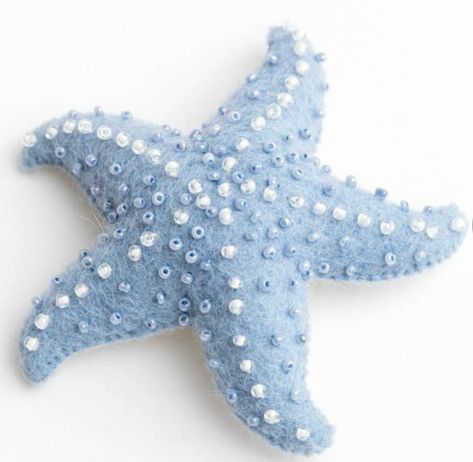 Felt Starfish, Diy Sy, Treasure Gift, Fish Ornaments, Ocean Treasures, Felt Christmas Ornaments, Crafts Beautiful, Hand Felted, Animal Ornament