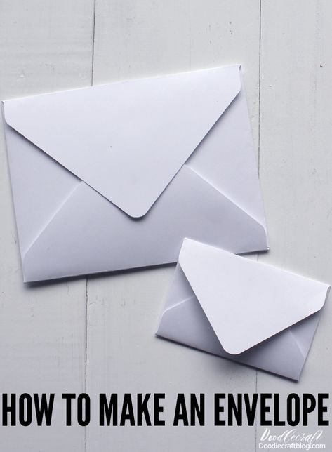 How To Make Easy Envelopes, Card Stock Paper Crafts, How To Make An Envelope With Paper, Make An Envelope Out Of Paper, How To Make A Letter, How To Make Envelopes Out Of Paper, How To Make An Envelope Out Of Paper, Paper Envelope Diy, Homemade Envelopes