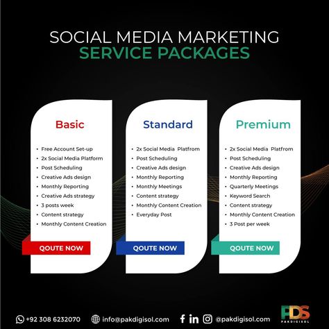 Revolutionize Your Brand's Online Presence with Our Social Media Marketing Service Packages! 📈✨ #socialMediaMarketing #brandVisibility #onlineGrowth #webdev #marketingSolutions Social Media Design Packages, Social Media Marketing Services Packages, Digital Marketing Price List, Digital Marketing Packages, Social Media Marketing Packages, Social Media Marketing Pricing, Event Marketing Ideas, Interior Brochures, Social Media Management Business